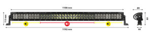 Barra a Led con struttura curva in alluminio, 10/30V - 110 cm - immagine 4