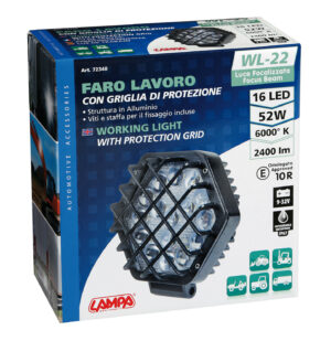 WL-22, faro ausiliario a 16 Led - 9/32V - Bianco - immagine 5
