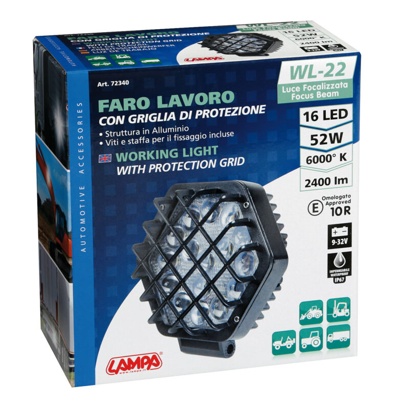 WL-22, faro ausiliario a 16 Led - 9/32V - Bianco - immagine 5
