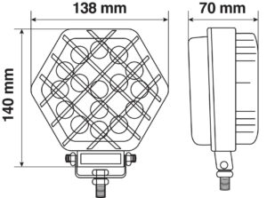 WL-22, faro ausiliario a 16 Led - 9/32V - Bianco - immagine 4
