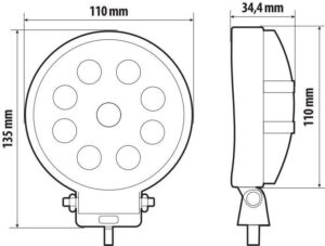 WL-29, faro ausiliario a 9 Led - 10/30V - Bianco - immagine 5