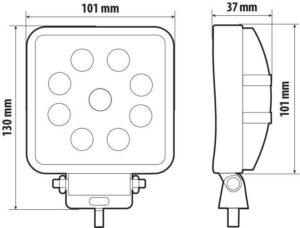 WL-30, faro ausiliario a 9 Led - 10/30V - Bianco - immagine 5