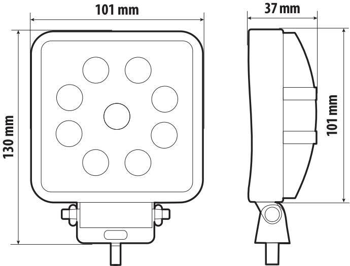 WL-30, faro ausiliario a 9 Led - 10/30V - Bianco - immagine 5