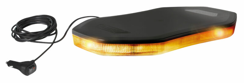 Barra lampeggiante arancio a 64 led, 10/30V - Base magnetica