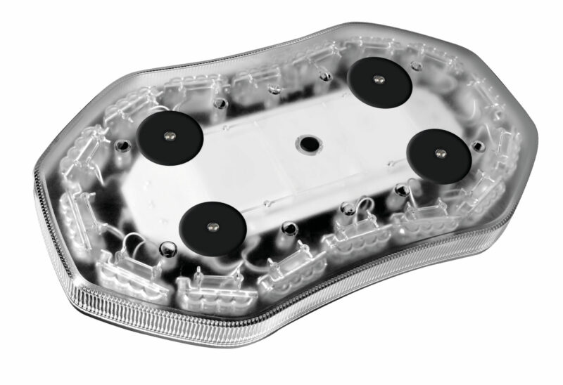 Barra lampeggiante arancio a 64 led, 10/30V - Base magnetica - immagine 2