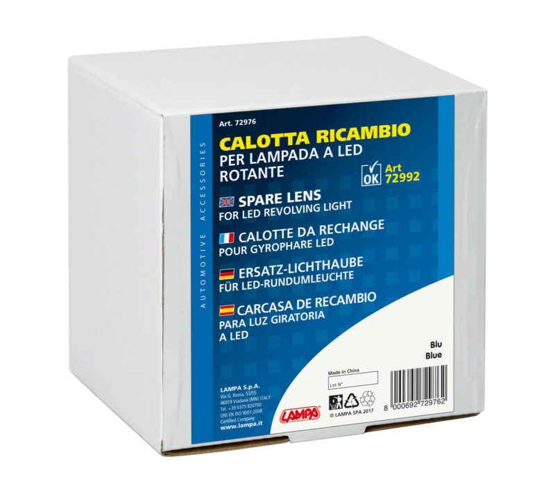 Calotta ricambio per luce di segnalazione art. 72992/72994 - Blu - immagine 2