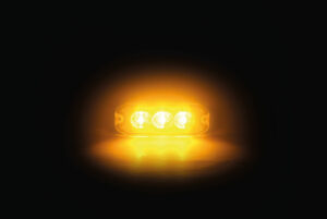 Luce di segnalazione multifunzione a 3 Led, 12/24V - 88x30 mm - Arancio - immagine 2