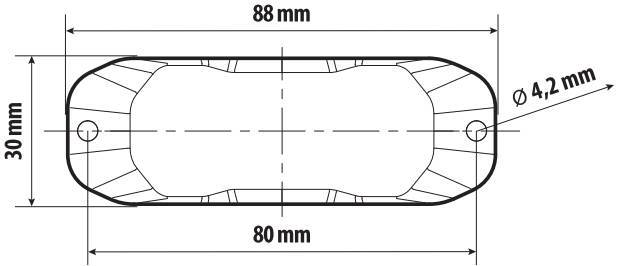 Luce di segnalazione multifunzione a 3 Led, 12/24V - 88x30 mm - Arancio - immagine 3