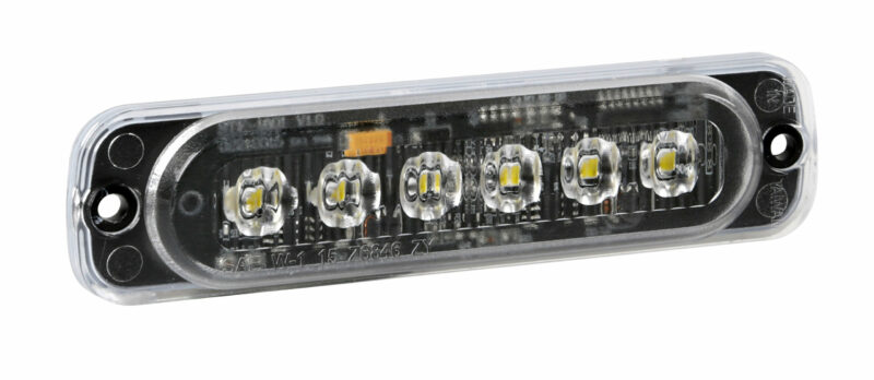 Luce di segnalazione multifunzione a 6 Led, 12/24V - Arancio