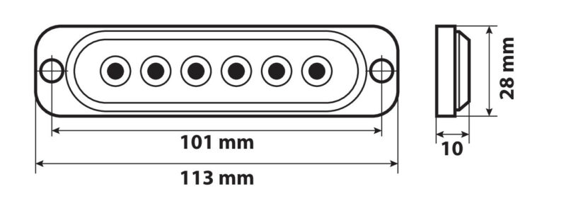 Luce strobo multifunzione a 6 Led, 12/24V - Bianco - immagine 4