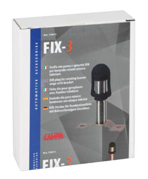 Fix-3, Staffa con perno e spinotto DIN per luce di segnalazione, attacco tubolare - immagine 3