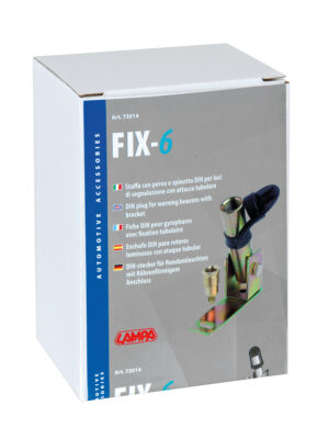 Fix-6, Staffa con perno e spinotto DIN per luce di segnalazione, attacco tubolare - immagine 3