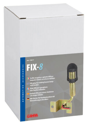 Fix-8, Staffa con perno e spinotto DIN per luce di segnalazione, attacco tubolare - immagine 3