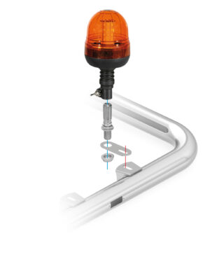 Staffa per lampade rotanti DIN - 95x40 mm - immagine 2