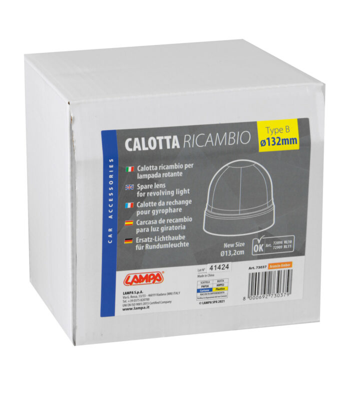 Calotta ricambio per luce di segnalazione art. 72898 / 72909 - Arancio - immagine 2