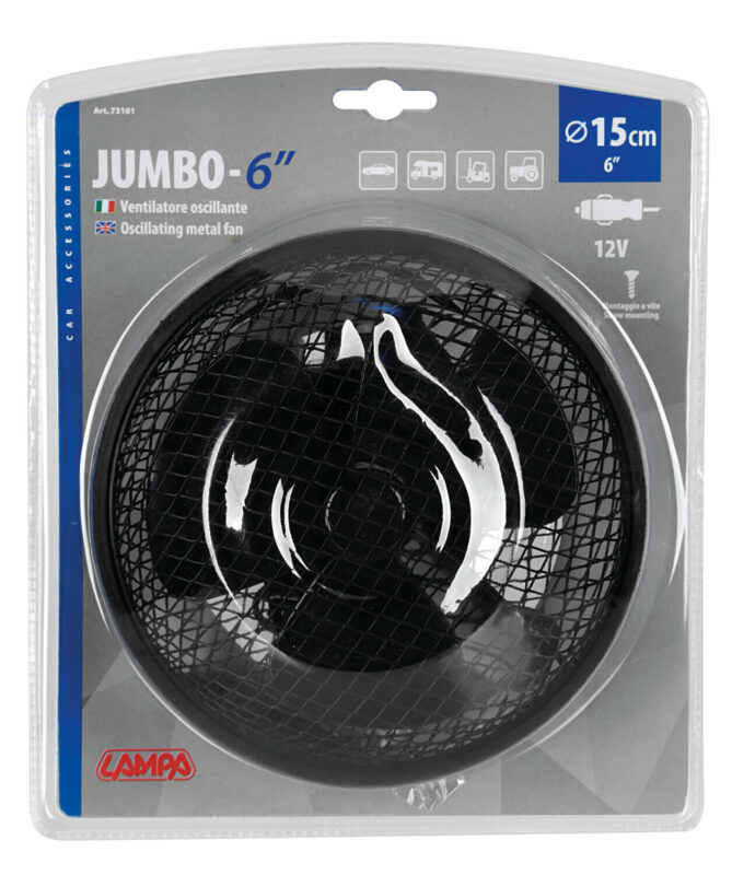 Jumbo ventilatore oscillante Ø 6” - 12V - immagine 2