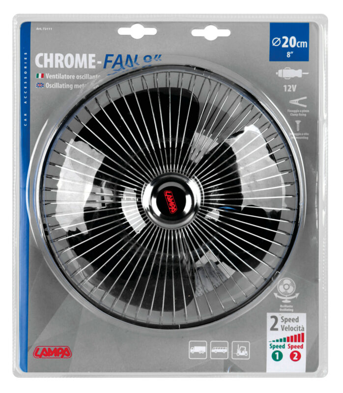 Chrome-Fan, ventilatore Ø 8" - 12V - immagine 2