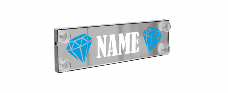 Laser Mono, tabella personalizzabile a Led, 12/24V - 50x13,5 cm