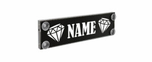 Carbon Look, tabella personalizzabile a Led, 12/24V - 50x13,5 cm
