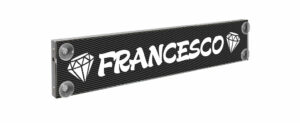 Carbon Look, tabella personalizzabile a Led, 12/24V - 75x13,5 cm
