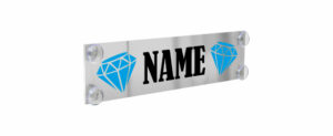Mirror-UV, tabella personalizzabile - 50x13,5 cm