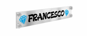 Mirror-UV, tabella personalizzabile - 75x13,5 cm