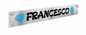 Mirror-UV, tabella personalizzabile - 100x13,5 cm