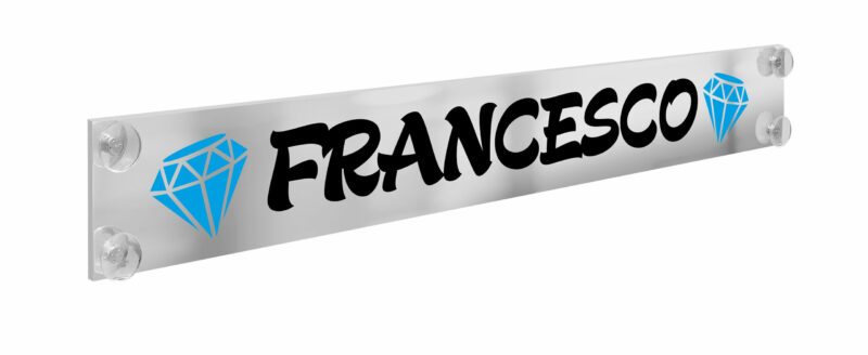 Mirror-UV, tabella personalizzabile - 100x13,5 cm