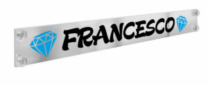Mirror-UV, tabella personalizzabile - 125x13,5 cm