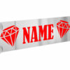 Plexi-Fluo, tabella personalizzabile - 50x13,5 cm