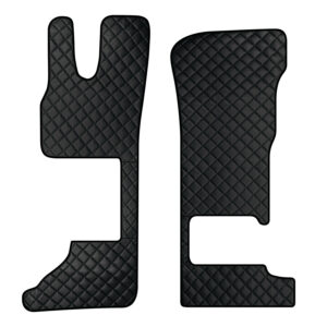 Coppia tappeti in Skeentex - Nero - compatibile per Daf XG (06/21>) sedile pass. pieghevole - Daf XG+ (06/21>) sedile pass. pieghevole