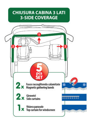 Premiere smart cabin, set tende microfibra per camion - Blu - immagine 4