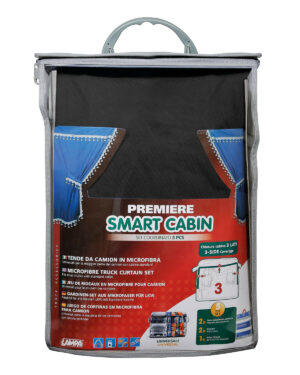 Premiere smart cabin, set tende microfibra per camion - Nero - immagine 5