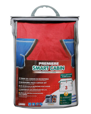 Premiere smart cabin, set tende microfibra per camion - Rosso - immagine 5