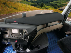 Tavolino per cruscotto - Centrale + Passeggero - compatibile per Mercedes Actros MP4 (09/11>09/19) cabina stretta, con o senza telecamera - Mercedes Actros MP5 (10/19>) cabina larga, con o senza telecamera - immagine 3
