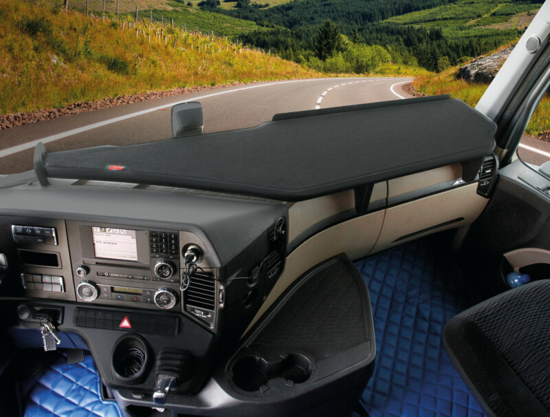 Tavolino per cruscotto - Centrale + Passeggero - compatibile per Mercedes Actros MP4 (09/11>09/19) cabina stretta, con o senza telecamera - Mercedes Actros MP5 (10/19>) cabina larga, con o senza telecamera - immagine 3