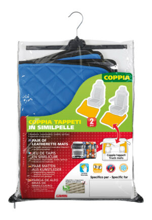 Coppia tappeti in Skeentex - Blu - compatibile per Daf XF 105 (02/04>12/14) automatico, manuale, con Webasto, senza Webasto - immagine 5
