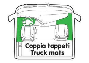 Coppia tappeti in Skeentex - Blu - compatibile per Daf XF 105 (02/04>12/14) automatico, manuale, con Webasto, senza Webasto - immagine 4