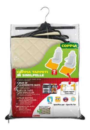 Coppia tappeti in Skeentex - Panna - compatibile per Daf XF 105 (02/04>12/14) automatico, manuale, con Webasto, senza Webasto - immagine 4