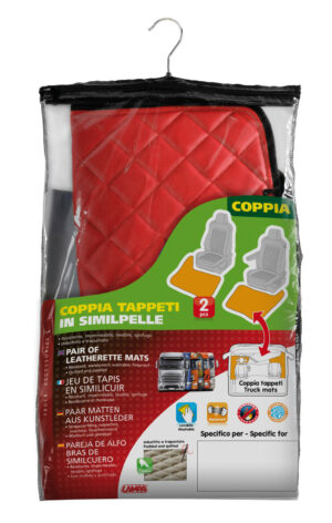 Coppia tappeti in Skeentex - Rosso - compatibile per Iveco Stralis (08/02>12/12) automatico, manuale, cabina larga, frigo scorrevole - Iveco Stralis (07/12>12/19) automatico, manuale, cabina larga, doppio frigo scorrevole, frigo scorrevole - Iveco Stralis Hi-Way (07/12>08/16) automatico, manuale, cabina larga, frigo scorrevole - Iveco Stralis XP (09/16>12/19) automatico, cabina larga, doppio frigo scorrevole, frigo scorrevole - immagine 2