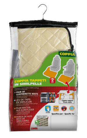 Coppia tappeti in Skeentex - Panna - compatibile per Iveco Stralis (08/02>12/12) automatico, manuale, cabina larga, frigo scorrevole - Iveco Stralis (07/12>12/19) automatico, manuale, cabina larga, doppio frigo scorrevole, frigo scorrevole - Iveco Stralis Hi-Way (07/12>08/16) automatico, manuale, cabina larga, frigo scorrevole - Iveco Stralis XP (09/16>12/19) automatico, cabina larga, doppio frigo scorrevole, frigo scorrevole - immagine 2