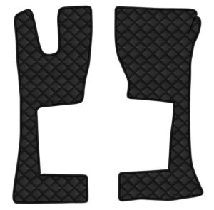 Coppia tappeti in Skeentex - Nero - compatibile per Mercedes Actros MP4 (09/11>09/19) cabina stretta, tunnel - Mercedes Actros MP5 (10/19>) cabina stretta, tunnel