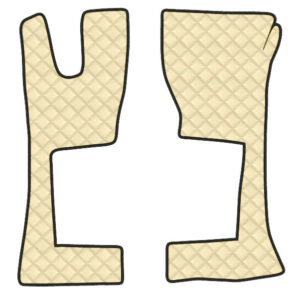 Coppia tappeti in Skeentex - Panna - compatibile per Mercedes Actros MP4 (09/11>09/19) cabina stretta, tunnel - Mercedes Actros MP5 (10/19>) cabina stretta, tunnel