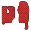 Coppia tappeti in Skeentex - Rosso - compatibile per Mercedes Actros MP3 (06/08>12/13) tunnel alto