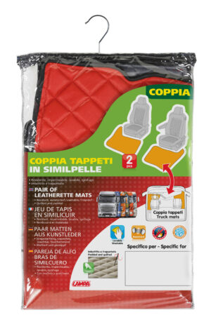 Coppia tappeti in Skeentex - Rosso - compatibile per Renault Premium 2 (09/05>12/13) - immagine 2