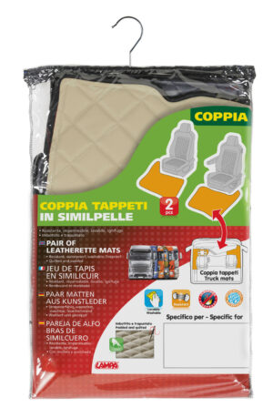 Coppia tappeti in Skeentex - Panna - compatibile per Renault Premium 2 (09/05>12/13) - immagine 2