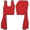 Coppia tappeti in Skeentex - Rosso - compatibile per Scania R Serie 6 (09/09>08/13) automatico, manuale, sedile pass. pneumatico