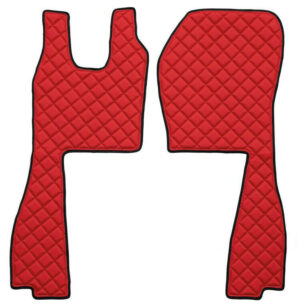 Coppia tappeti in Skeentex - Rosso - compatibile per Scania R Serie 6 (09/09>08/13) automatico, manuale, sedile pass. pneumatico