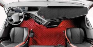 Coppia tappeti in Skeentex - Rosso - compatibile per Volvo FH Serie 5 (06/21>) automatico, manuale - Volvo FH Serie 4 (09/12>05/21) automatico, manuale - immagine 2
