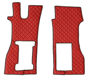 Coppia tappeti in Skeentex - Rosso - compatibile per Scania R Serie 7 - New Generation (11/16>) sedile pass. pneumatico